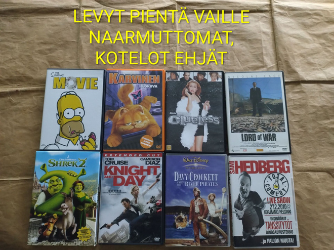 DVD sekä BLURAY 47KPL