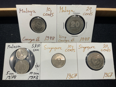 Malaya, Singapore, Malesia 5 kpl