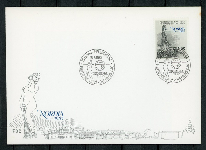 FDC 1985 NORDIA postimerkkinäyttely