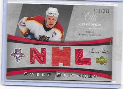 2006-07 UD Sweet Stitches #SS-OJ Olli Jokinen Florida paita