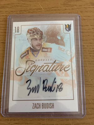 Zach Budish Jukurit Cardset signture 17-18