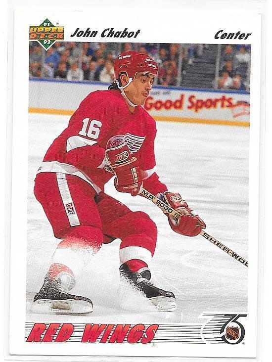 1991-92 Upper Deck #393 John Chabot Detroit Red Wings