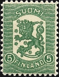 1918 Vaasan malli 5 p vihreä  ** LaPe 77