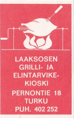 Turku, Laaksosen Grlli - ja Elintarvike,   s85