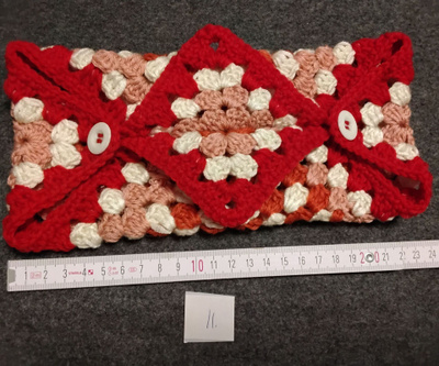 Alina´s Handmade virkattu kosteuspyyhepussin suojus uniikki
