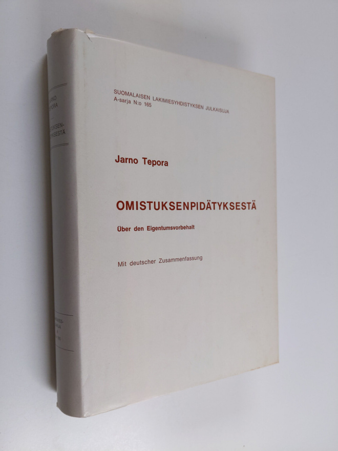 Jarno Tepora : Omistuksenpidätyksestä : varallisuusoikeud...