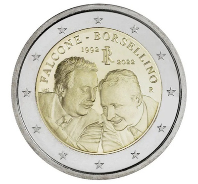 ** ITALIA 2€ 2022 Falcone & Borsellino pillerissä **