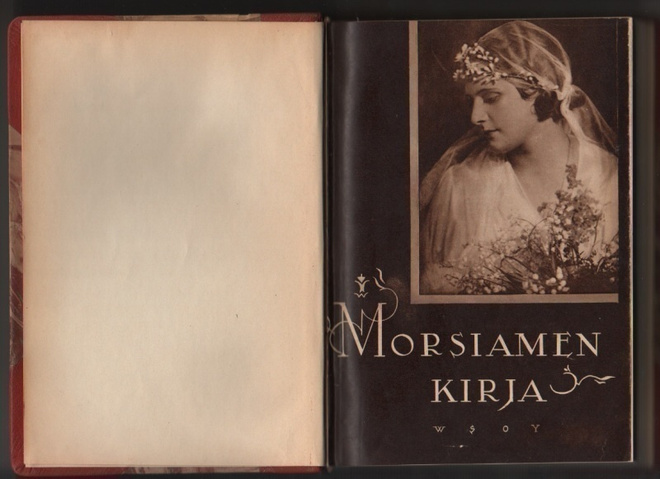 Wiherheimo: Morsiamen kirja, WSOY 1933, puoliranskal.sid, K4