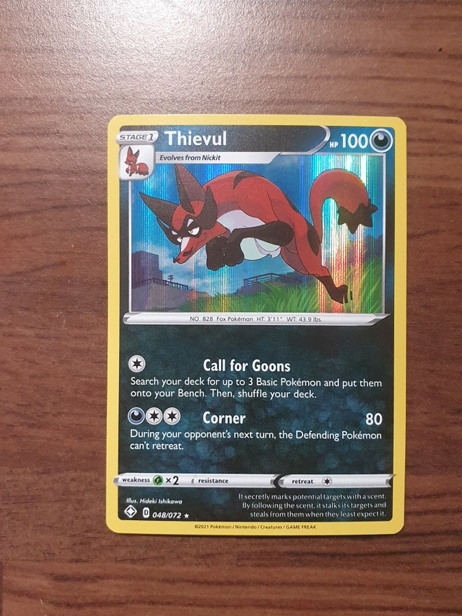 Pokemon Thievul 048/072 Holo Rare