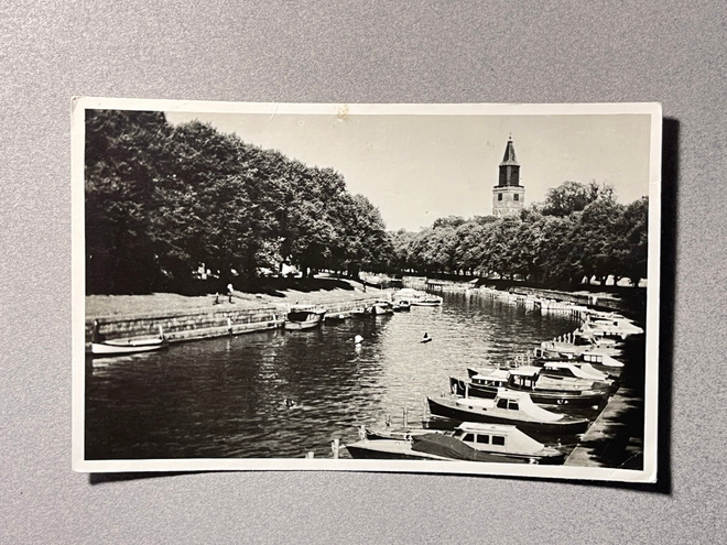 Turku Tuomiokirkko ja Aurajoki 1949