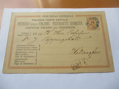 1883 Ekenäs ehiö professorille Hkiin