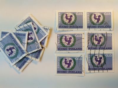 UNICEF 20 vuotta postimerkki 0,15 markka