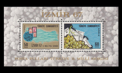 Turkki 2067-8BL13 ** Postimerkkinäyttely (1967)