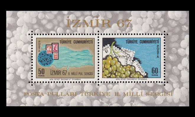Turkki 2067-8BL13 ** Postimerkkinäyttely (1967)