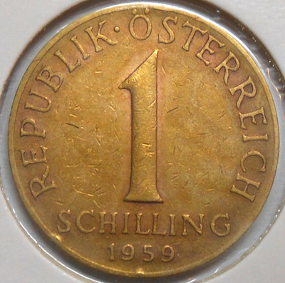Austria. 1 schilling 1959.