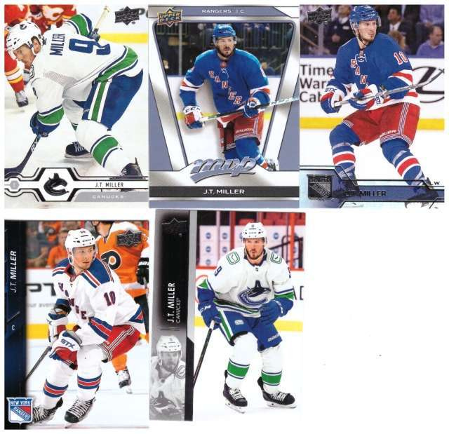 5 x T.J. MILLER Rangers, Canucks