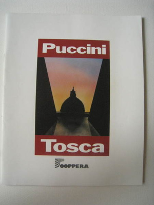 Käsiohjelma Puccini Tosca Ooppera v. 1995