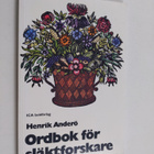 Henrik Anderö : Ordbok för släktforskare - pikkukuva 1