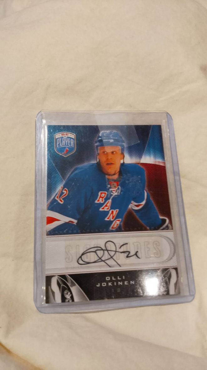 Bap autograph Olli Jokinen Rangers!