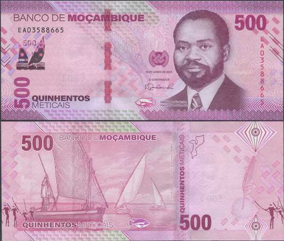 Mosambik Mozambique 500 Meticais 2024 UNC uusi sarja