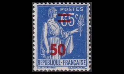 Ranska 480 ** Päällepainama 50/65 C (1940)