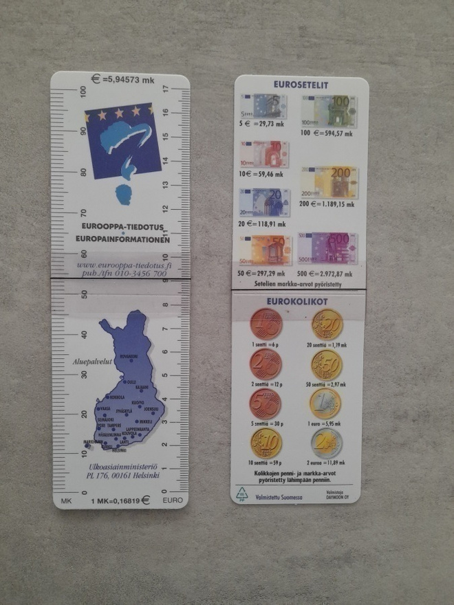 Euroseteli viivotin, 2 kpl - Pehmeä muovi