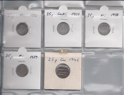 1921-42  25 p 5 erilaista