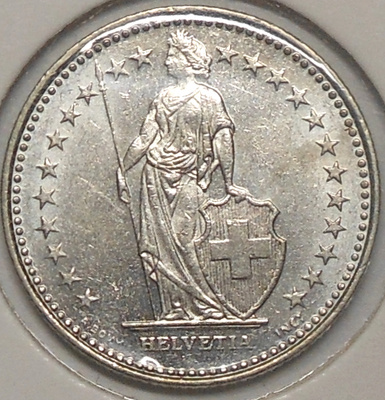 Switzerland. 1/2 franc 1984.