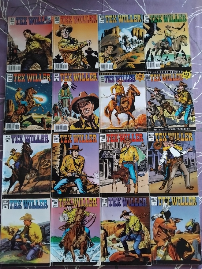 Tex Willer 1996 vuosikerta 16 lehteä