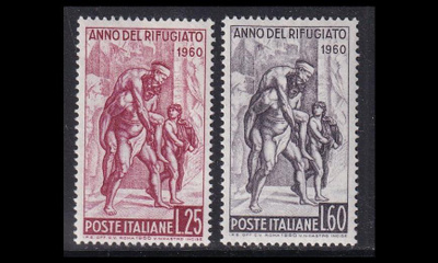 Italia 1058-9 ** Maailman pakolaisvuosi (1960)