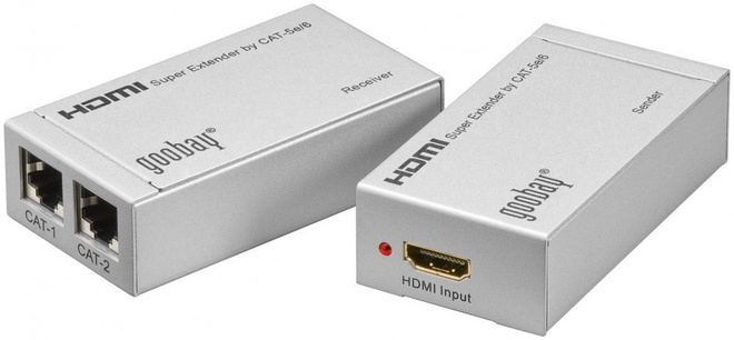 Aten HDMI Extender via cat5 cable , 2kpl laitteita