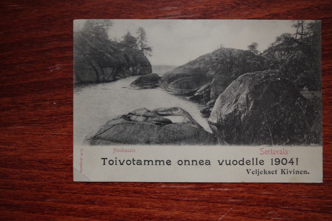 Sortavala.aiheinen uudenvuodenkortti vuodelta 1903!!!
