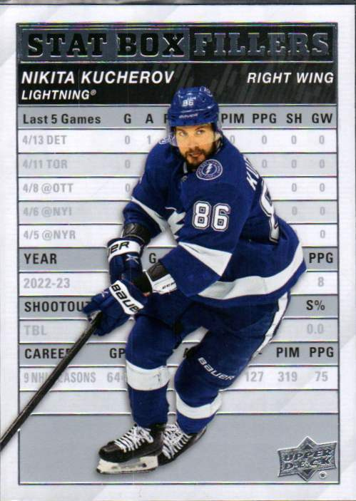 2023-24 Upper Deck - Stat Box Fillers - 0,75 € / kpl