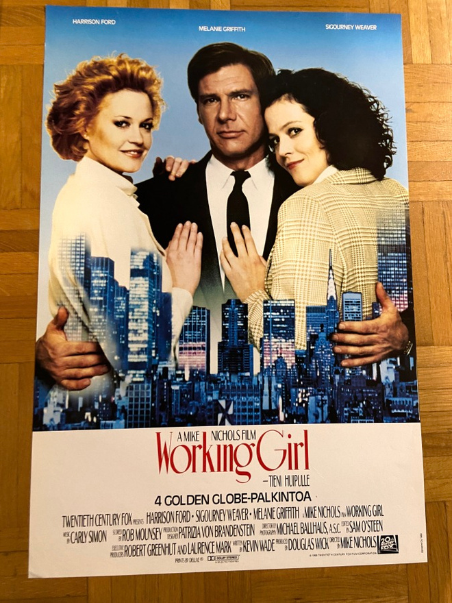 Vanha elokuvajuliste: Working Girl - tieni huipulle