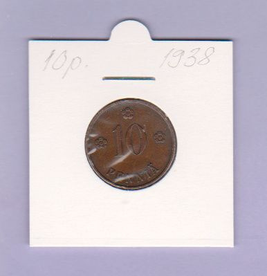 10 penniä v.1938 KM#24