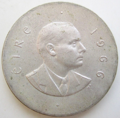 Irlanti 10 shilling 1966 Hopeaa