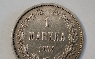 1 Markka Hopea 1874