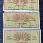 1 markka seteli 1963 3 kappaletta Ä ja Å alkuiset - pikkukuva 1