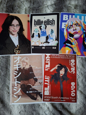 BILLIE EILISH --- julistesetti 5kpl --- 21cm x 30cm #6