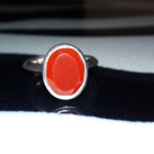 Desing Hopea sormus punaisilla kivillä GA 925 - pikkukuva 2