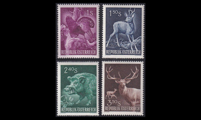 Itävalta 1062-5 ** Metsästyskongressi (1959)