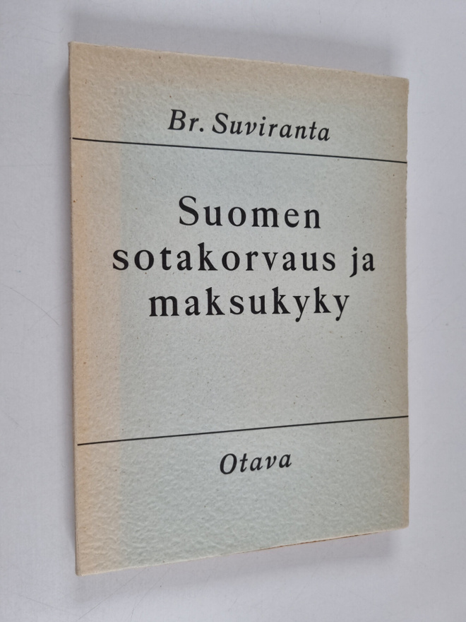 Br Suviranta : Suomen sotakorvaus ja maksukyky