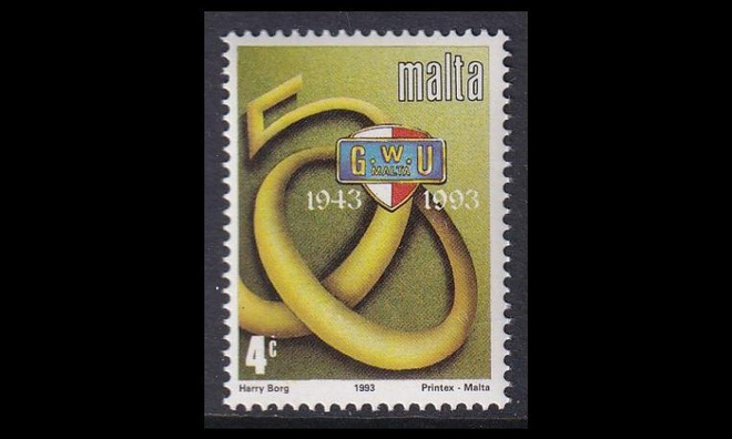 Malta 916 ** Ammattiliitto 50v (1993)