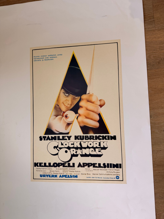 Vanha elokuvajuliste : Kellopeli appelsiini