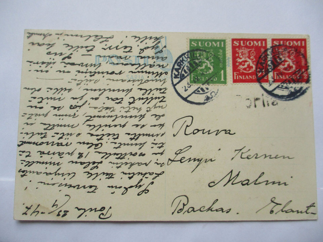 1947 Porila rivil + Karkkila kortilla