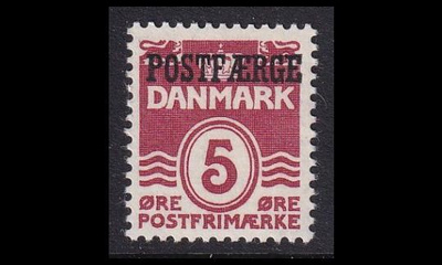 Tanska PF_25_I ** Aaltoviiva 5 öre lila serif (1942)