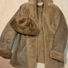 VILA beige vaalea ruskea talvitakki shearling jacket M - pikkukuva 1