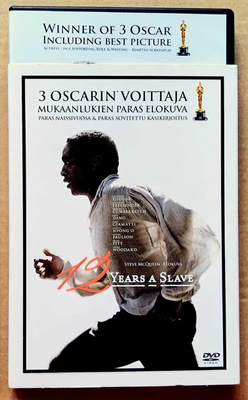 12 YEARS A SLAVE - Suomi-DVD 2013 - 3 x Oscar-voittaja 2014