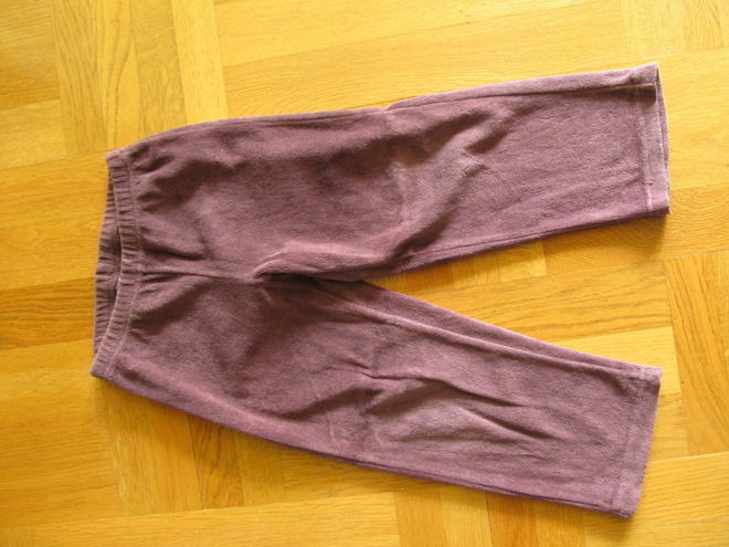 MC Baby Girls tummanruskeat velour housut koko 4 v !