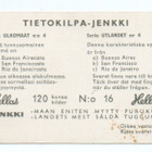 Purkkakuva Hellas TIETOKILPA-JENKKI n:o 16 Ulkomaat - pikkukuva 2